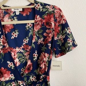 Floral Wrap Blouse
